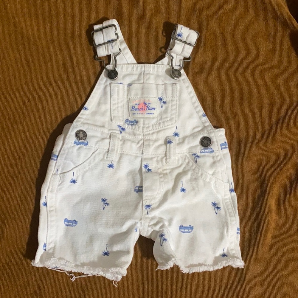 Carter’s newborn white denim jumpsuit
